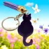 Charmant Glitzerkatze Schlüsselanhänger – Bild 2